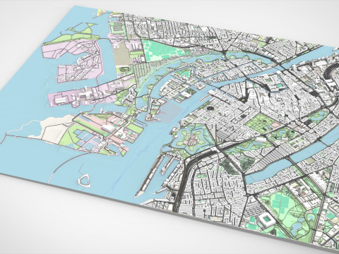 Cityscape Copenhagen Denmark 3D Model