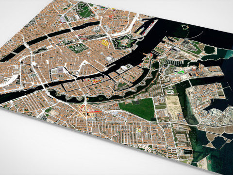 Cityscape Copenhagen Denmark 3D Model