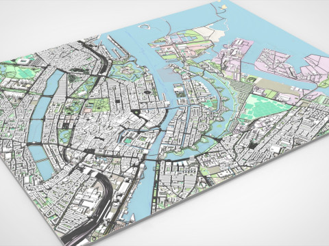 Cityscape Copenhagen Denmark 3D Model