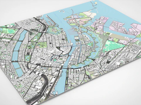 Cityscape Copenhagen Denmark 3D Model