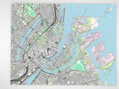 Cityscape Copenhagen Denmark 3D Model