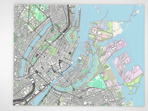 Cityscape Copenhagen Denmark 3D Model