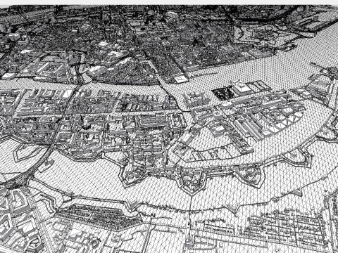 Cityscape Copenhagen Denmark 3D Model