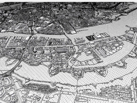 Cityscape Copenhagen Denmark 3D Model