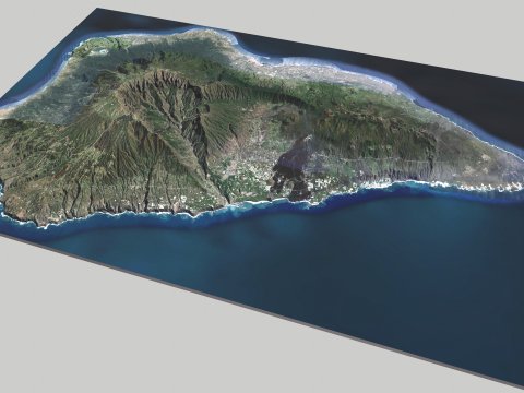 La Palma island Canary Islands Spain 3D Model