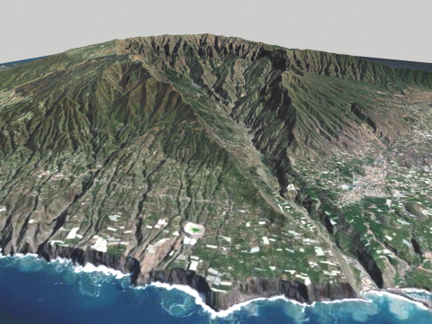 La Palma island Canary Islands Spain 3D Model