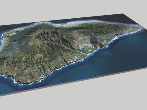 La Palma island Canary Islands Spain 3D Model