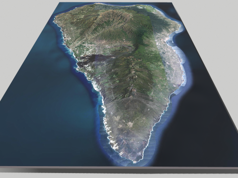 La Palma island Canary Islands Spain 3D Model