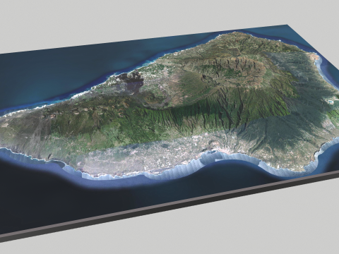 La Palma island Canary Islands Spain 3D Model