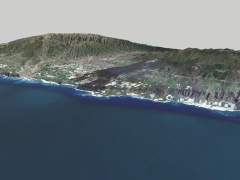 La Palma island Canary Islands Spain 3D Model
