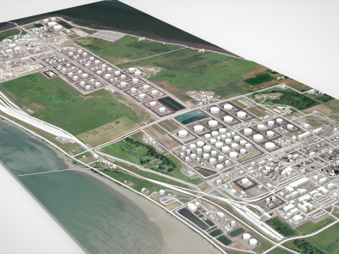 The Anacortes Refinery Washington United States 3D Model