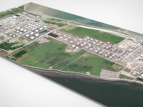 The Anacortes Refinery Washington United States 3D Model