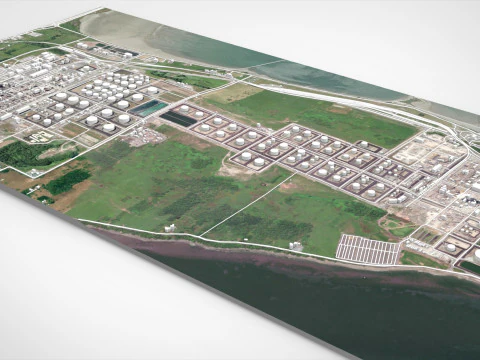 The Anacortes Refinery Washington United States 3D Model