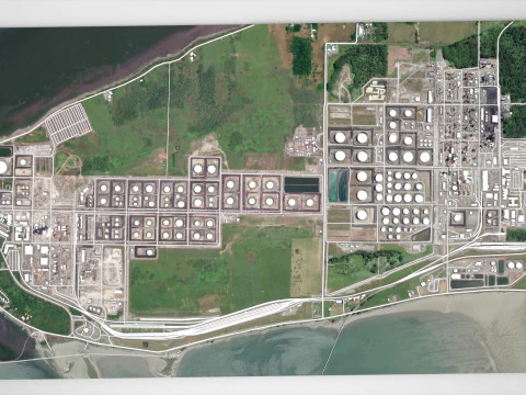 The Anacortes Refinery Washington United States 3D Model