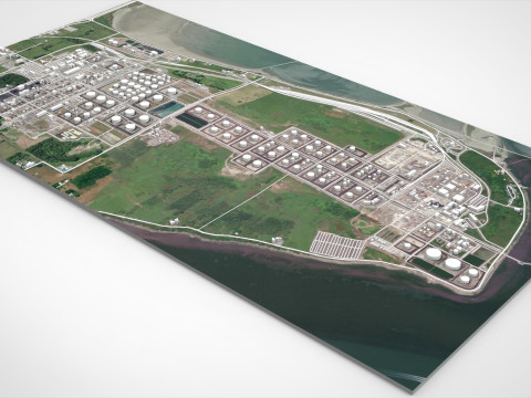 The Anacortes Refinery Washington United States 3D Model
