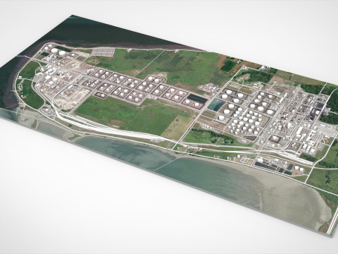 The Anacortes Refinery Washington United States 3D Model