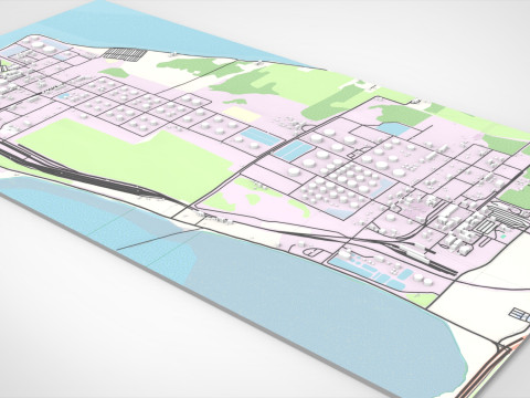 The Anacortes Refinery Washington United States 3D Model