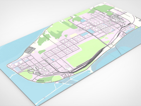 The Anacortes Refinery Washington United States 3D Model