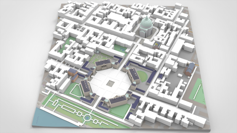 The Royal Palace Amalienborg Copenhagen Denmark 3D Model .c4d .max .obj .3ds .fbx .stl .blend 
