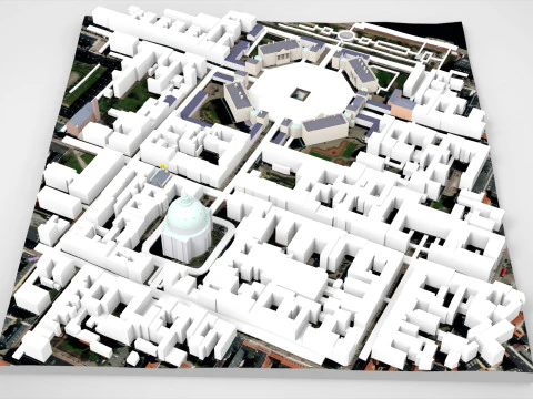 The Royal Palace Amalienborg Copenhagen Denmark 3D Model