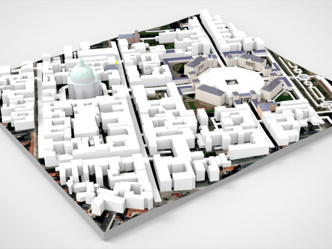 The Royal Palace Amalienborg Copenhagen Denmark 3D Model