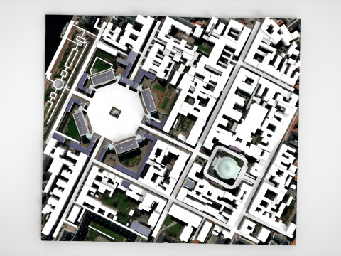 The Royal Palace Amalienborg Copenhagen Denmark 3D Model