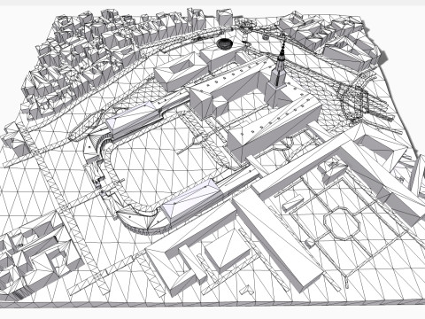 The Royal Palace Amalienborg Copenhagen Denmark 3D Model