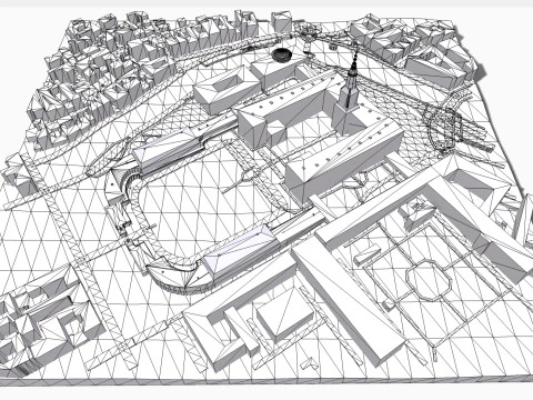 The Royal Palace Amalienborg Copenhagen Denmark 3D Model