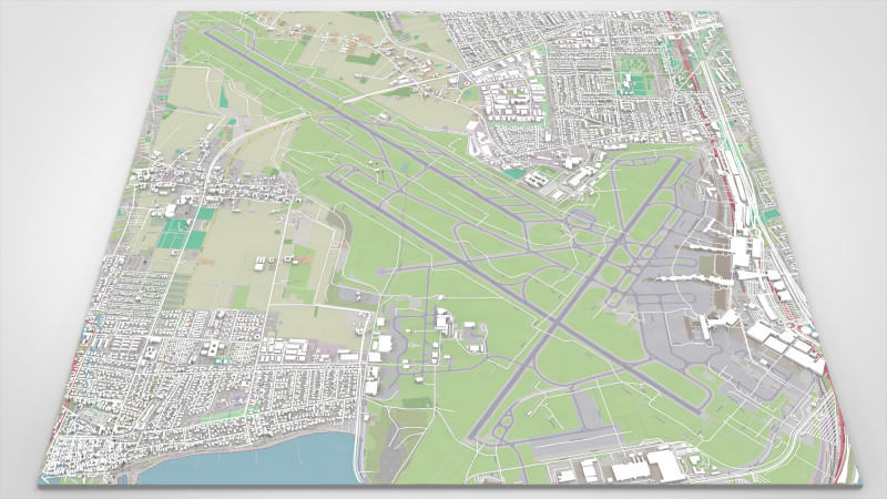 Kastrup Copenhagen Airport Denmark 3D Model .c4d .max .obj .3ds .fbx .stl .blend