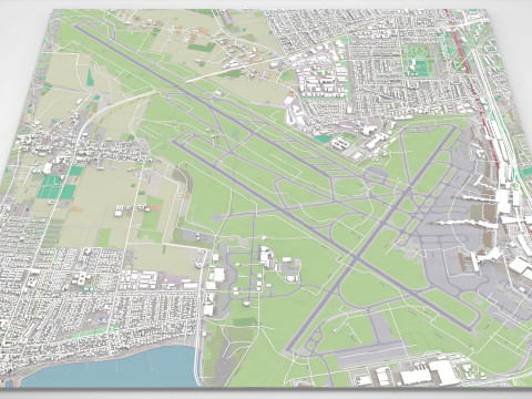 Kastrup Copenhagen Airport Denmark 3D Model