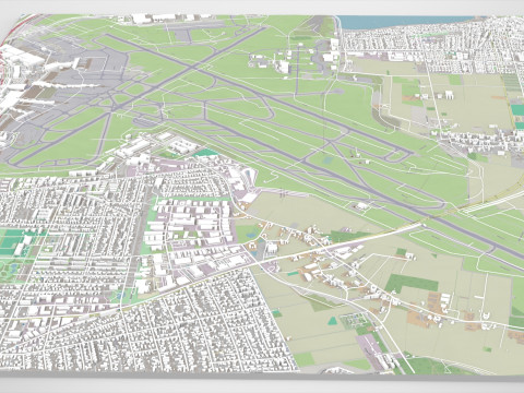 Kastrup Copenhagen Airport Denmark 3D Model