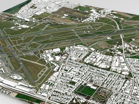 Kastrup Copenhagen Airport Denmark 3D Model