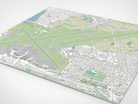 Kastrup Copenhagen Airport Denmark 3D Model