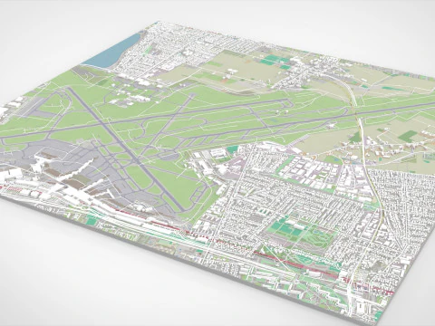 Kastrup Copenhagen Airport Denmark 3D Model