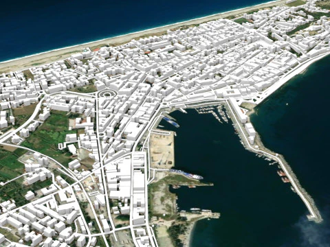 Stadtbild Milazzo Italien 3D Modell