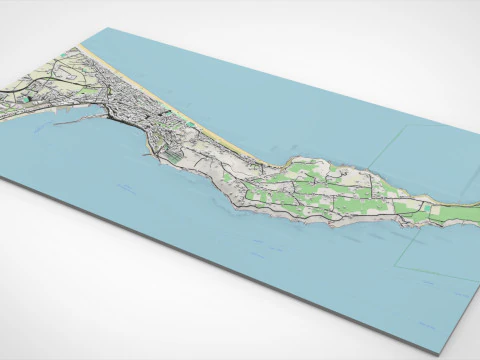 Stadtbild Milazzo Italien 3D Modell