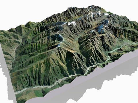 Mountain landscape Mount Shan Caucasus Mountains 3D Model