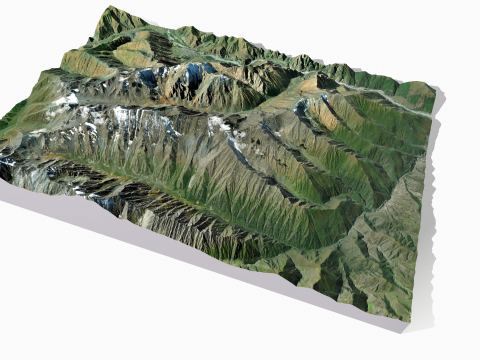 Mountain landscape Mount Shan Caucasus Mountains 3D Model