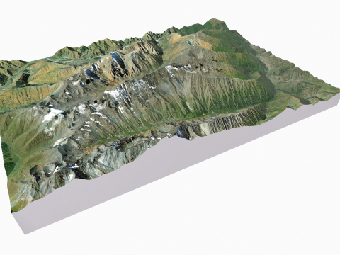 Mountain landscape Mount Shan Caucasus Mountains 3D Model