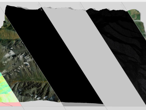 Mountain landscape Mount Shan Caucasus Mountains 3D Model