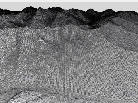 Mountain landscape Mount Shan Caucasus Mountains 3D Model