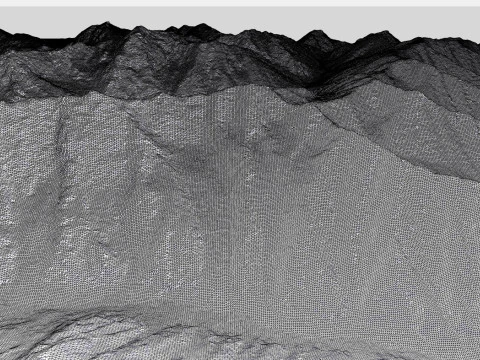 Mountain landscape Mount Shan Caucasus Mountains 3D Model