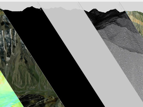 Mountain landscape Mount Shan Caucasus Mountains 3D Model