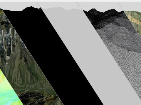 Mountain landscape Mount Shan Caucasus Mountains 3D Model