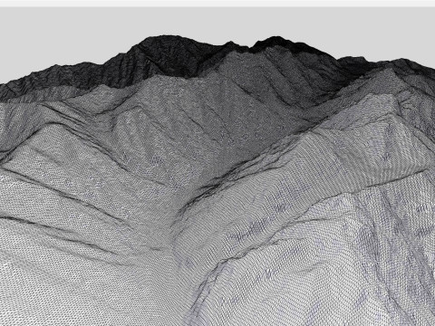 Mountain landscape Mount Shan Caucasus Mountains 3D Model