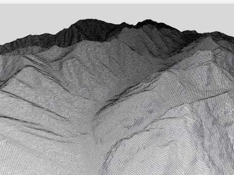 Mountain landscape Mount Shan Caucasus Mountains 3D Model