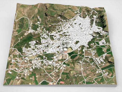 Городской пейзаж Корлеоне Палермо Италия 3D Модель