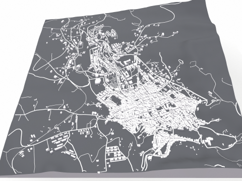 Cityscape Corleone Palermo Italy 3D Model