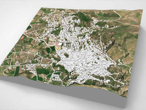 Cityscape Corleone Palermo Italy 3D Model