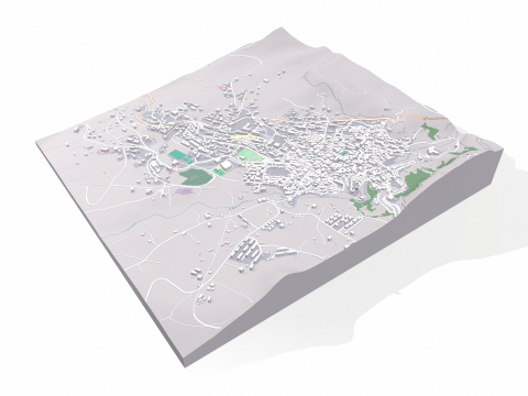 Cityscape Corleone Palermo Italy 3D Model
